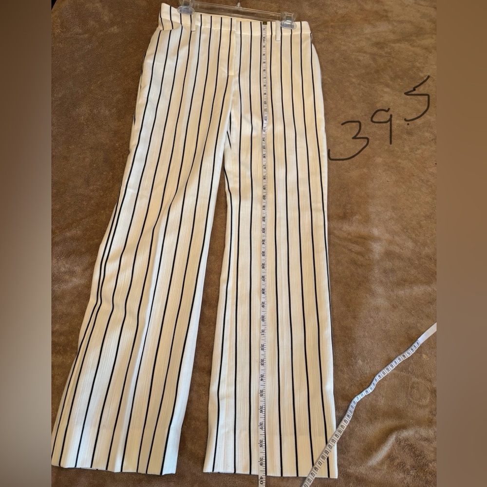 Carlisle Striped White and Black Women’s Dress Pants Size 4 - Picture 3 of 8
